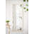 24 Inch X 60 Inch Distressed White Floor Mirror, Full Body Reflection For Elegant Home Decor