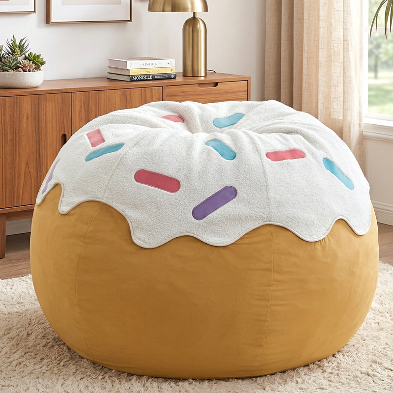 Extra Large Bean Bag Chair with Removable Cover, Memory Foam Filler Included, Plush Microfiber Lounger for Living Room, Bedroom and Game Room