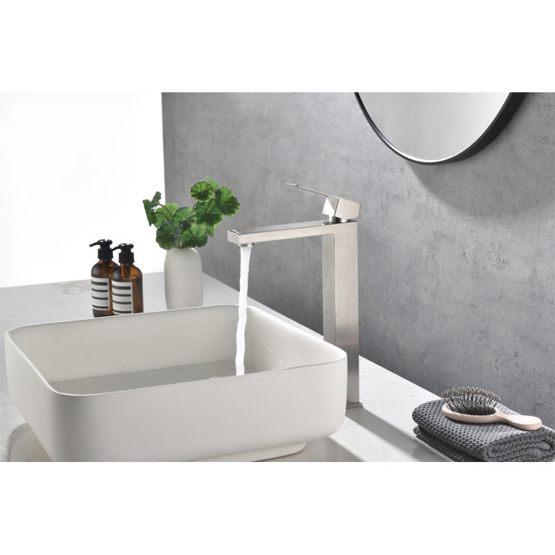 Robinet de salle de bain à cascade, robinet de meuble-lavabo à poignée simple
