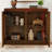 Mid Century Modern Fluted Hollowed Out Sideboard Cabinet with 2 Outlet Holes-1415354371