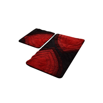 Ensemble de tapis de bain en acrylique (2 pièces) antibactérien et antidérapant, 19,7 po x 23,6 po et 23,6 po x 39,4 po | 100% acrylique, hauteur des poils: 0,7 à 1,2 po | Lavable à la machine, doux et durable pour le décor de votre salle de bain