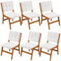 Upholstered Dining Chairs Set Of 6 With Rubber Wood Leg For Dining Room, Kitchen, Living Room.