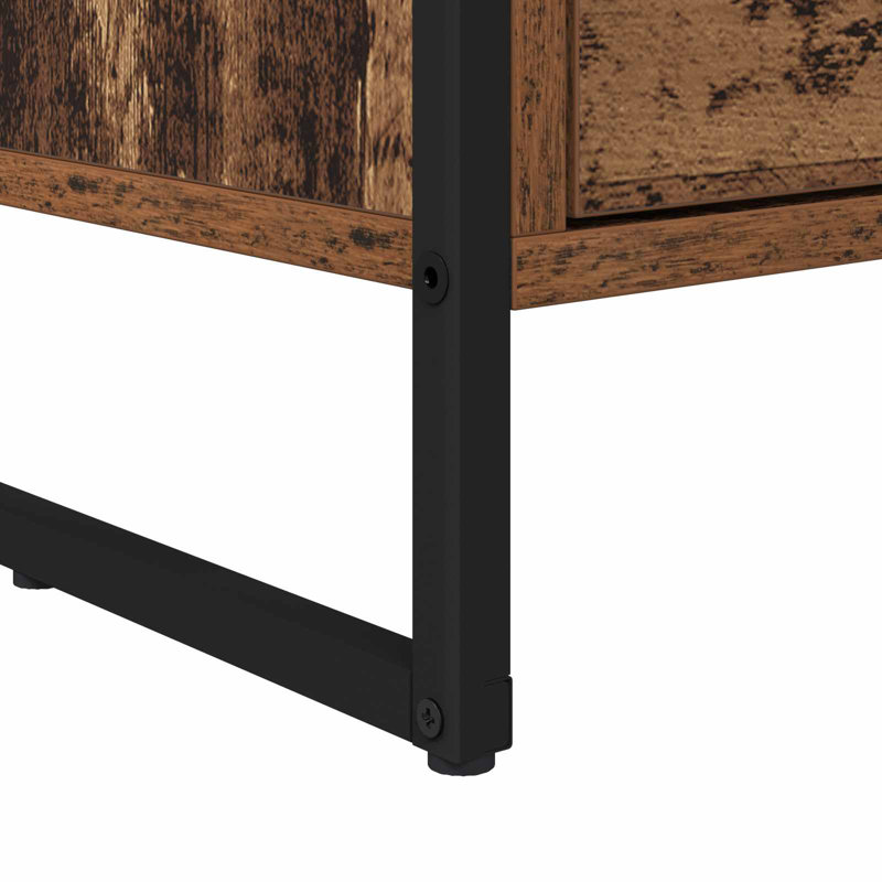 39.5cm W Manufactured Wood Bedside Table, Old Wood