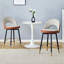 Ensemble de 2 chaises de bar rembourrées pivotantes à 360 ° avec design ergonomique et pieds en métal robustes pour de multiples occasions-825250009