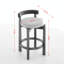 Ensemble de 2 tabourets de comptoir pivotants, tabourets de bar modernes avec dossier Mid-Century