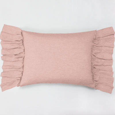 Taie décorative en mélange de coton de couleur unie Calie - Standard
