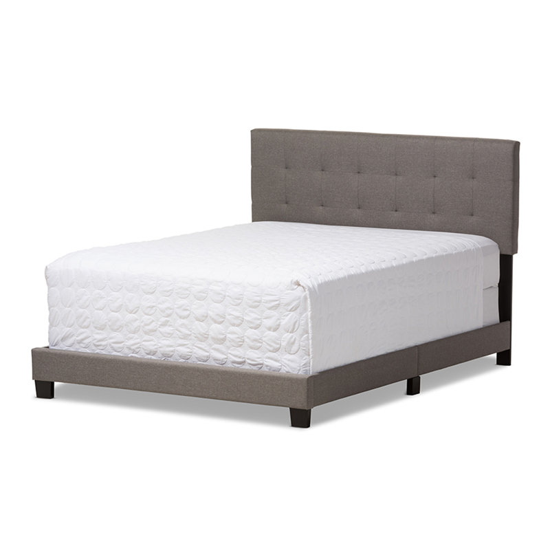 Yetkin Upholstered Standard Bed, Gray, Queen