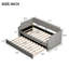 Upholstered Daybed With Trundle, Wood Slat Support,Upholstered Frame Sofa Bed ,-900572566