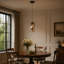 1-Light Matte Black LED Pendant