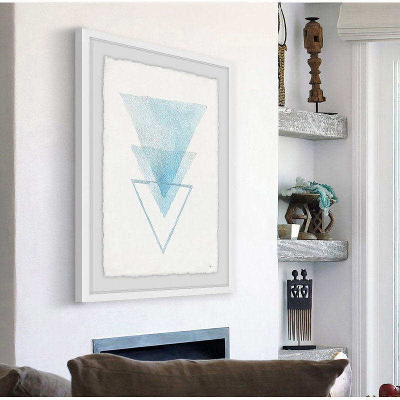 « inversed iceberg »-cadre photo, impression sur papier, H 12 po x l 8 po x P 1,5 po, Cadre blanc à bords frangés