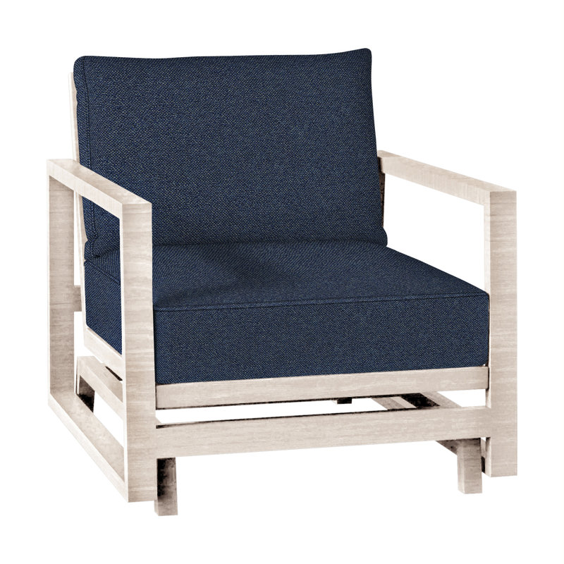 Méridienne Avondale, Craie, Welt, Indigo Intermix
