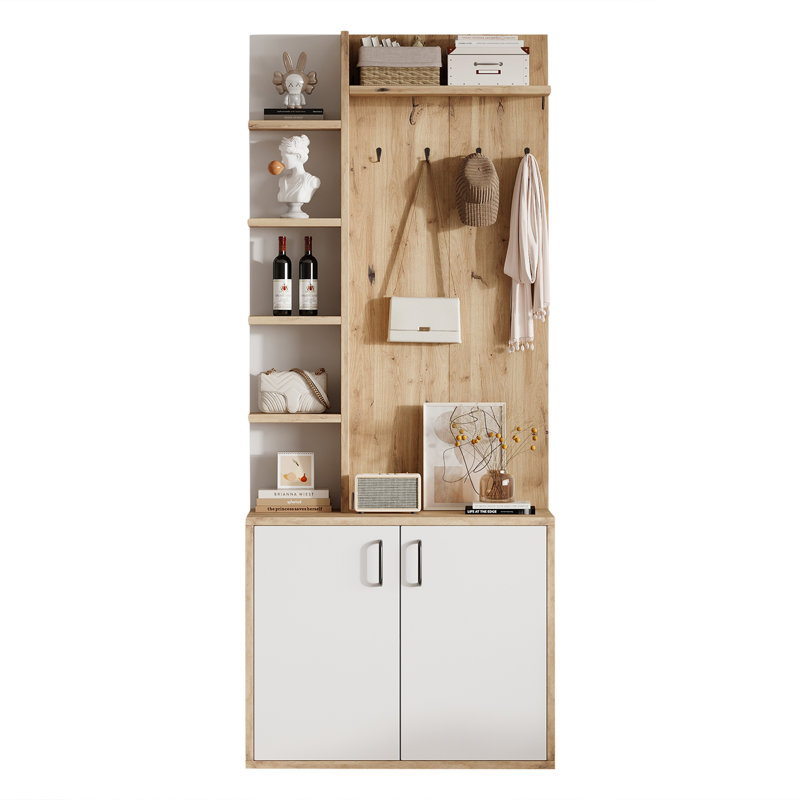 Hall Tree 75cm Wide with Shoe Storage