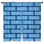 Rideaux de fenêtre muraux briques bleues transparentes brique et obscurcissant - 2 panneaux