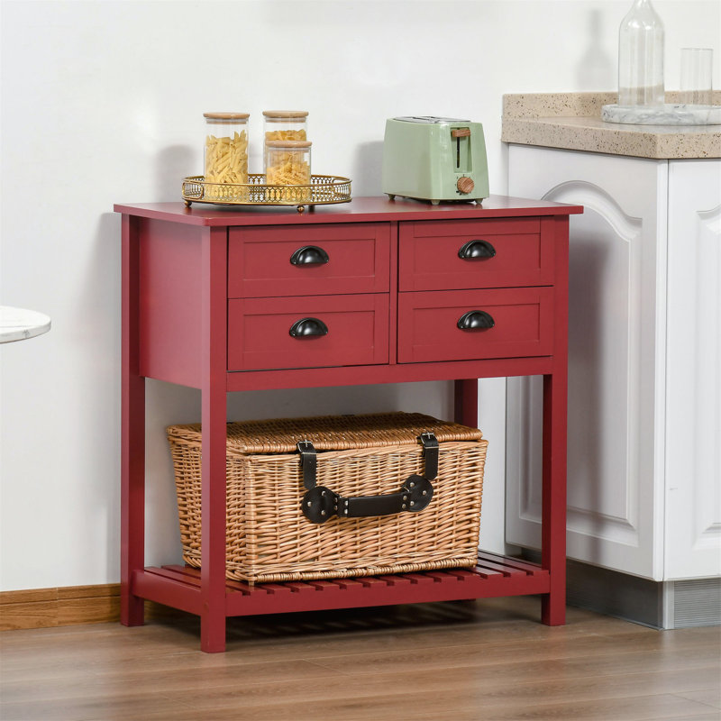 Armoire polyvalente avec beaucoup de rangement pour chaque pièce, rehaussant la décoration intérieure, Rouge