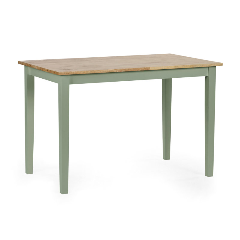 Hayasdan Solid Wood Dining Table, Brown/Sage Green