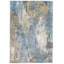 Tapis de couloir moderne bleu et abstrait-414707354