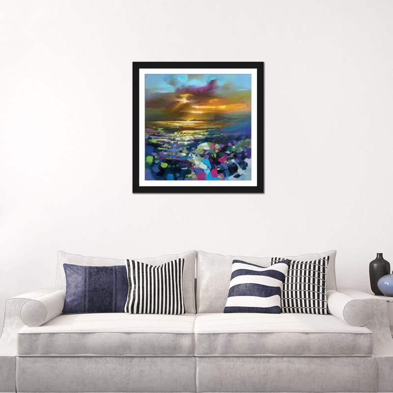 « tectonic light », impression sur toile, Papier d'art encadré noir, Blanc, H 16 po x l 16 po x P 1 po