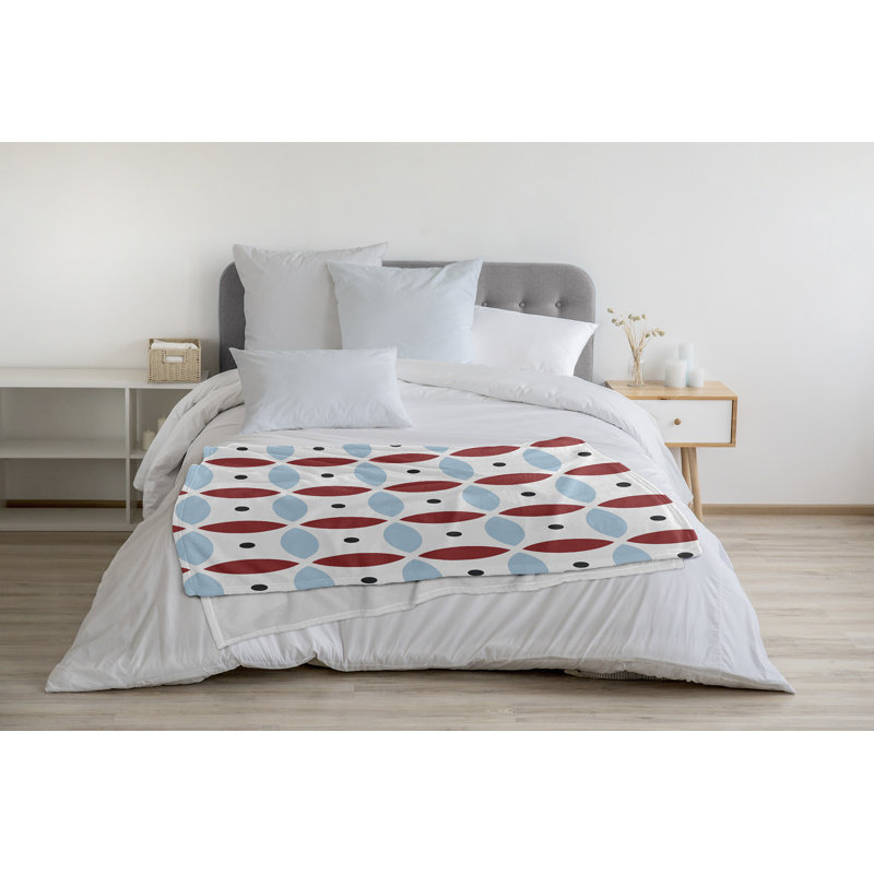 Fleece Throw Blanket, Ligonberry Red, 60" W x 80" L