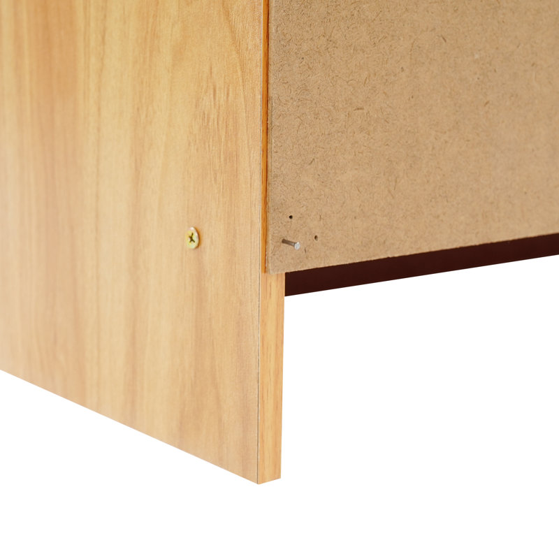 Bibliothèque moderne autoportante rectangulaire en bois 2 niveaux avec 7 compartiments