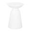 Grande table d'appoint d'extérieur moderne en métal, fer-blanc, 38 x 38 x 52 cm, aucun assemblage requis. Table élégante.