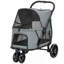 Poussette pliable pour animal de compagnie, poussette 3 roues, fenêtre en filet, coussin lavable, pour chiens de taille moyenne-132273933