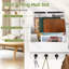 Key Holder Wall Mount, Key And Mail Holder For Wall With 6 Key Hooks And Double Shelf, Key Rack With 3-Tier Sortable Mail Slots, Key Hanger For Wall For Entryway And Home Decor (White)