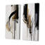 Noir, blanc et or Expression I - ensemble d'art mural abstrait de 2 pièces-312945795-312945792