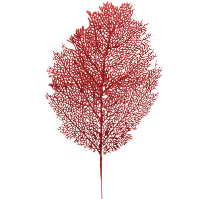 25 pouces feuille de maille rouge scintillante, 12 pièces d'accent de Noël, parfait pour les arbres, couronnes, guirlandes