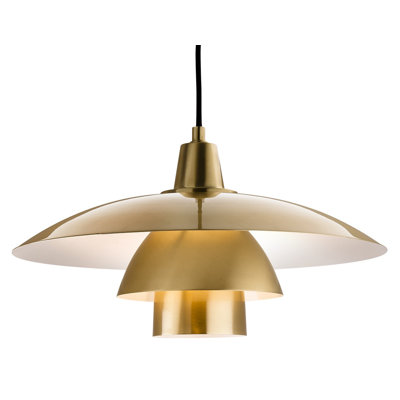 Olsen 1 - Light Brushed Brass Dome Pendant