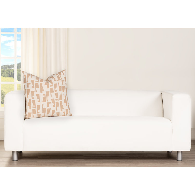 Coussin décoratif Gavel, Blush Pink, Carré 22 po x 22 po, Plumes
