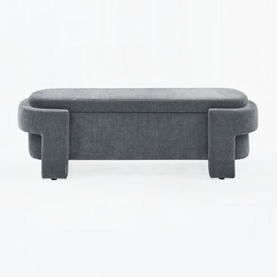 Chenille Upholstered Bench With Large Storage Space For The Living Room, Entryway And Bedroom,Grey,( 51.5''X20.5''X17'' )