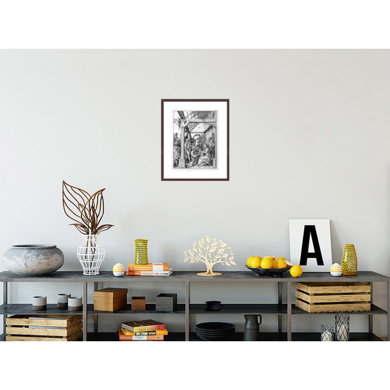 «The Adoration of the Magi» (gravure sur bois) par Albrecht Dürer, impression giclée sur cadre, H 21,31 po x l 17,75 po