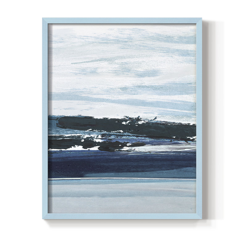 Reflections North Lake II, reproduction encadrée - bois massif, H 15 po x l 12 po, Bleu