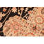 Tapis noir en laine noué à la main à motif floral 5 pi 10 po x 9 pi Baccio