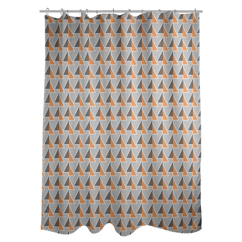 Rideau de douche à flèches décalées, Orange