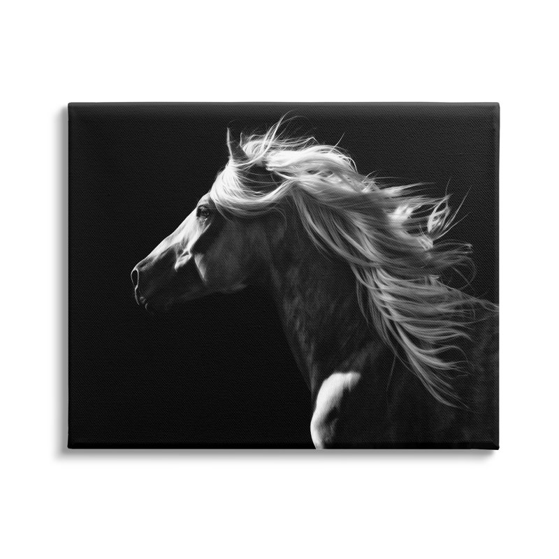 «Windblown Stallion Mane» sur toile par PHBurchett, H 16 po x l 20 po x P 1,5 po