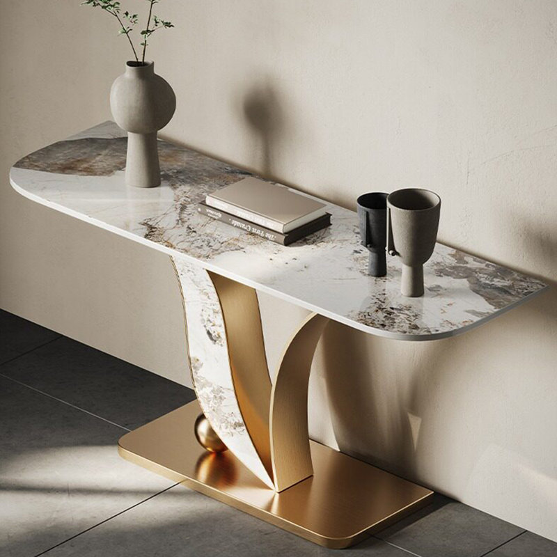 Console en métal de style italien, H 33,4 po x l 47,2 po x P 13,7 po
