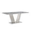 Table de salle à manger confortable en marbre pour 6 décorations de cuisine moderne à finition miroir