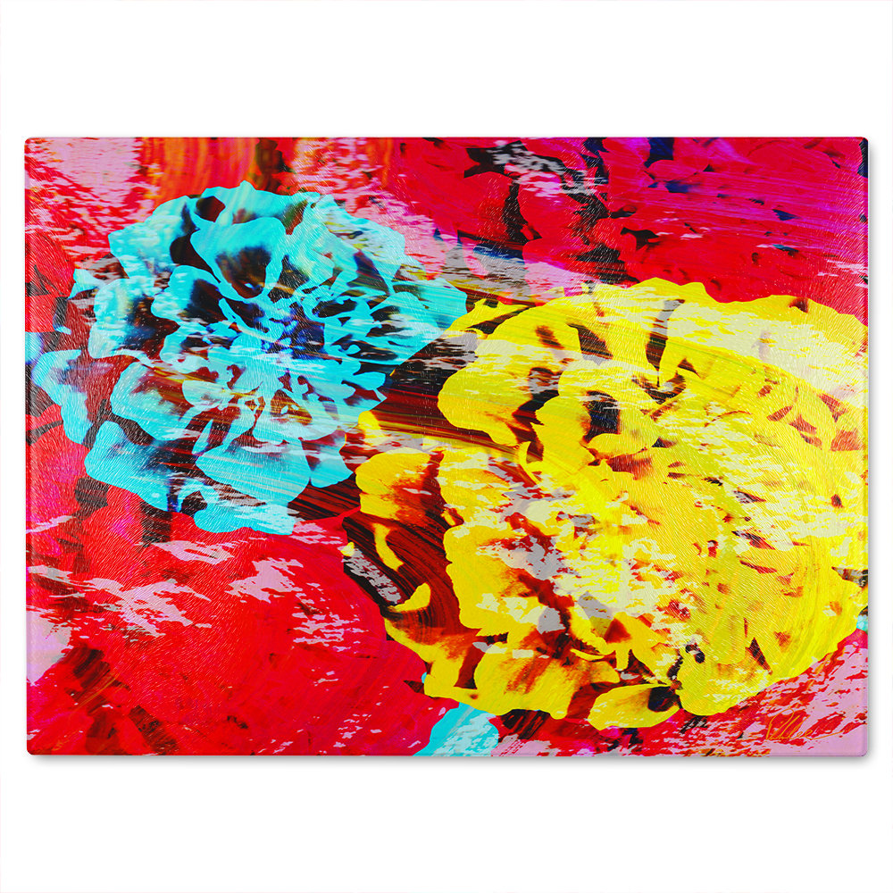 Roses Glass Chopping Board