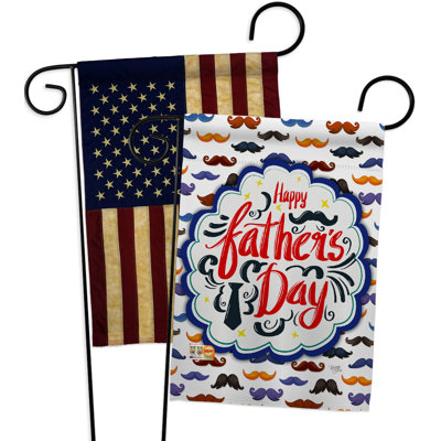 Double Sided 18.5'' H x 13'' W Polyester Father's Day Garden Flag