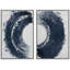 Noir et gris, peinture pastel, contour en spirale, formes abstraites, décoration murale minimaliste, 2 pièces-98109674-98109676