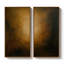 Abstrait brun rustique profond pour salle à manger - ensemble de 2 reproductions d'art encadrées sur toile 60 po x 30 po x 2 pièces-1151267158-1151267159