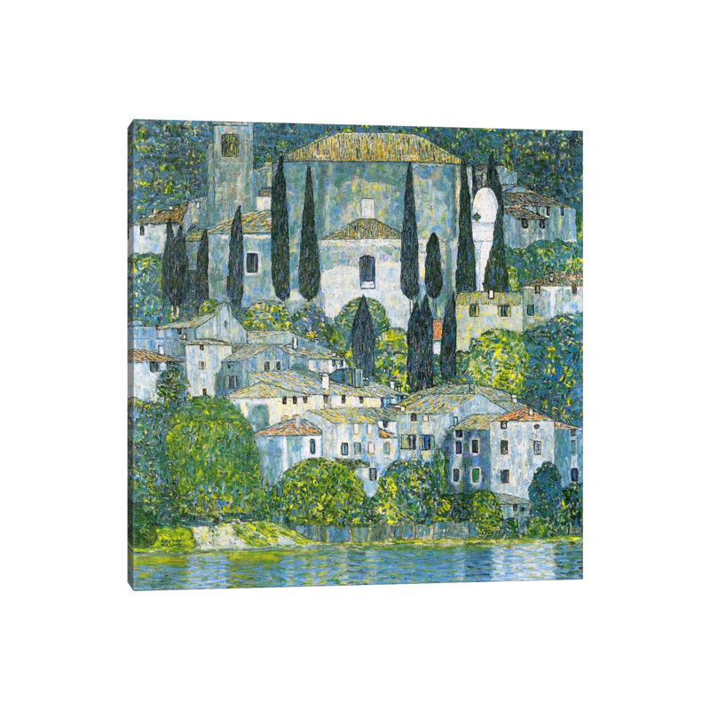 Kirche In Cassone (Church In Cassone) by Gustav Klimt - Wrapped Canvas Print, 93.98 cm H x 93.98 cm W x 3.175 cm D