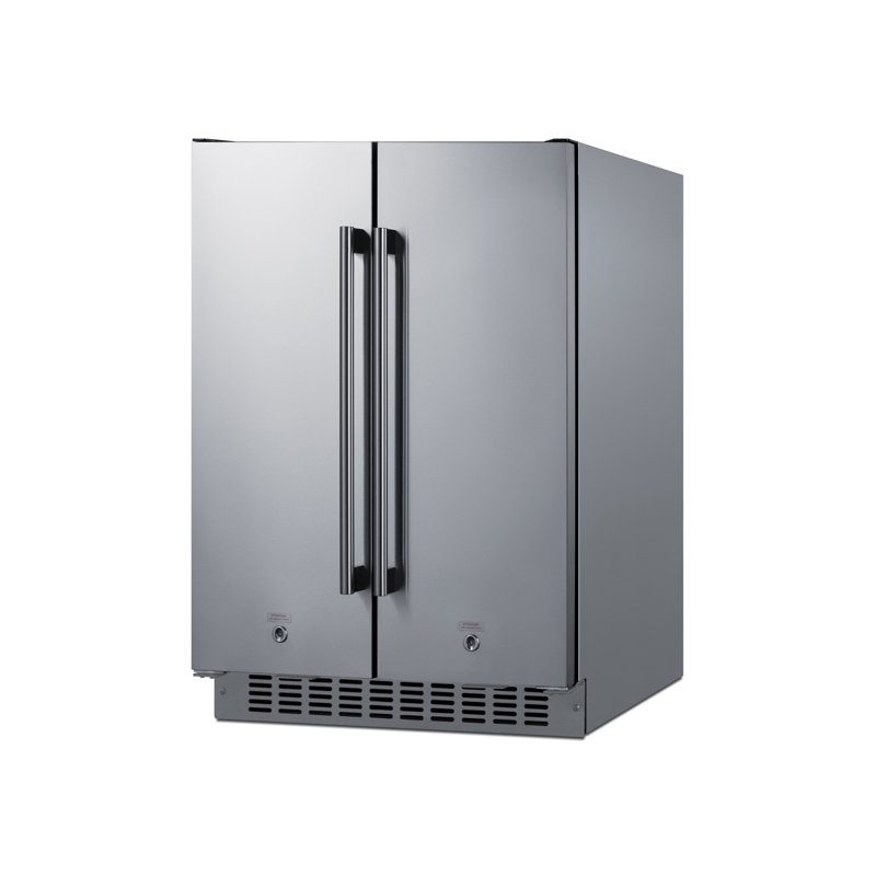 24" French Door Refrigerator 3.78 cu. ft. Refrigerator-Freezer, Silver