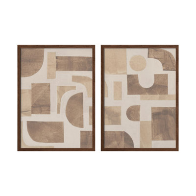 Ensemble de deux textures encadrées "Casse-têtes"