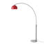 Lampe demi-dôme en arc - nickel noir, base en marbre blanc, demi-dôme cramoisi rouge, intensité variable, ampoule incluse-130800457