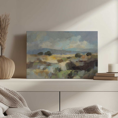 «Mute Blue Landscape» par Silvia Vassileva, reproduction d'art sur toile