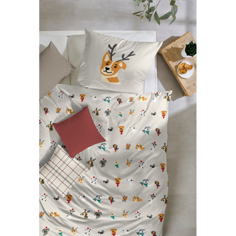 Anyla Cotton Abstract Duvet Cover Set with Pillow Shams, 155 x 220cm Duvet Cover + 1 Standard Pillowcase