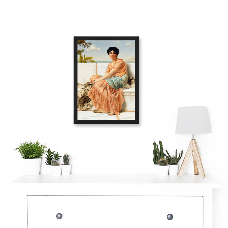 Godward Reverie Days Of Sappho - Single Picture Frame Painting on Canvas, 33cm H x 23.4cm W x 2cm D