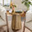 Farmhouse Round End Table with Octagonal Base